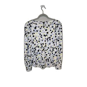 Ann Taylor Women's Stretch Floral Long Sleeve Blouse Size Medium